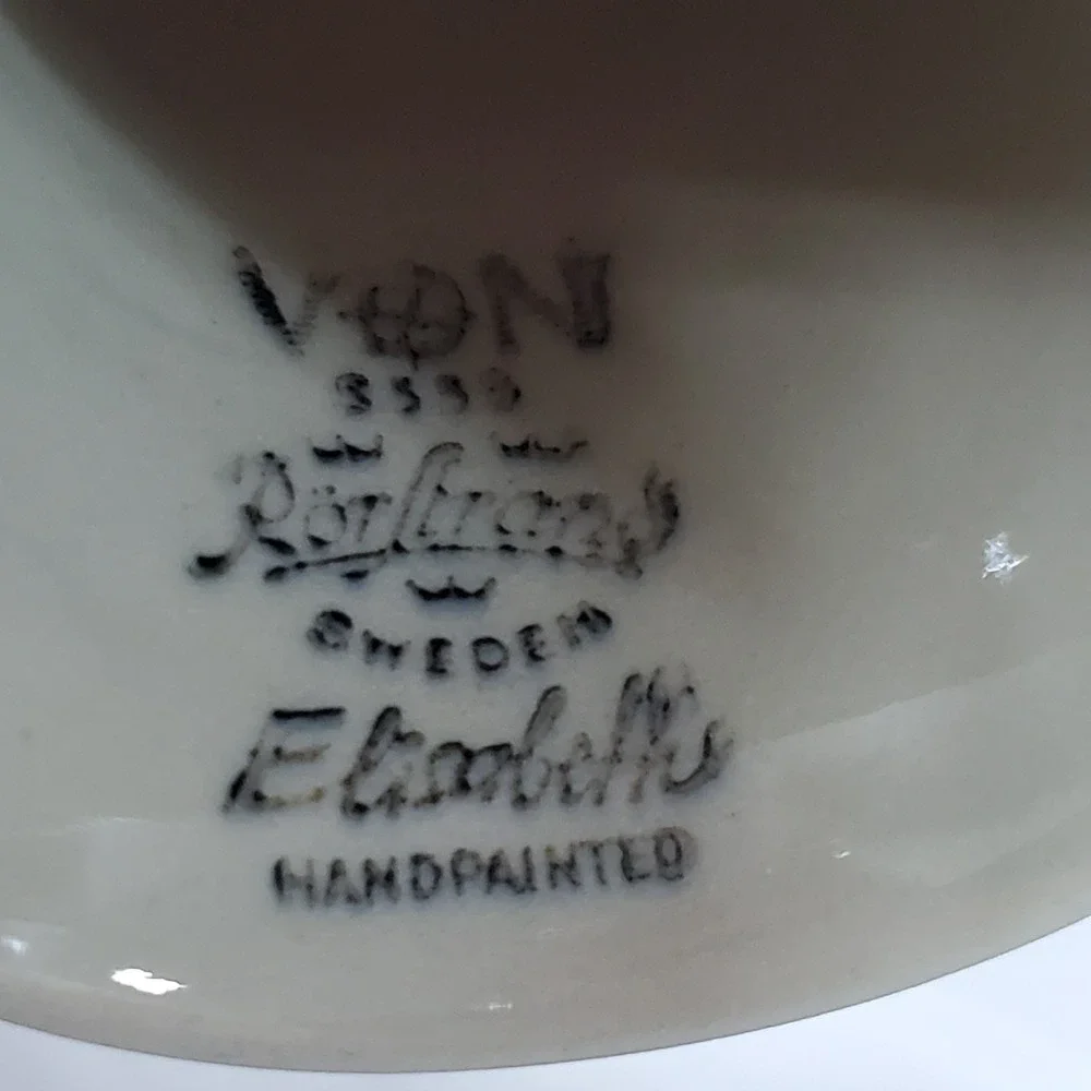 VTG VON Rorstrand Elisabeth Handpainted Egg Cups Set of 4 by Marianne‎ Westman